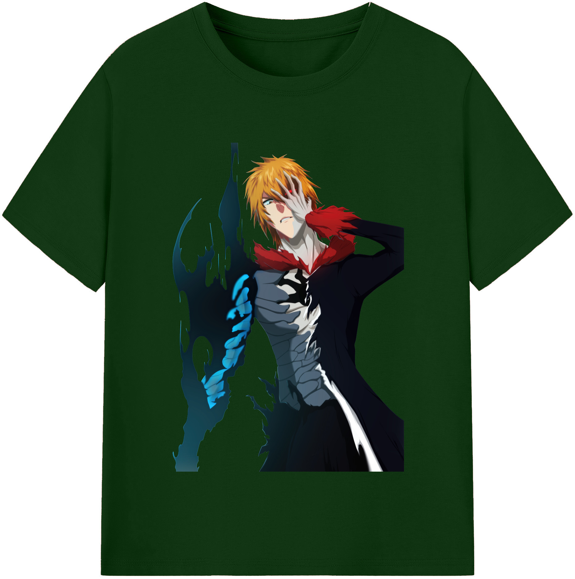 （画像用） ブリーチ 黒崎一護（くろさき いちご）BLEACH Kurosaki Ichigo 綿100％半袖Tシャツ（フロントプリント）